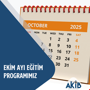 Ekim 2025 Eğitim Takvimi